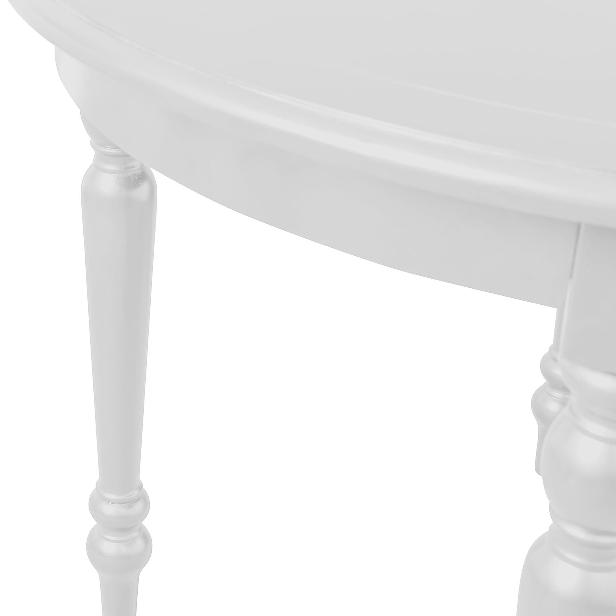 Philippe Round Dining Table, White, WHITE, alternate image number 4