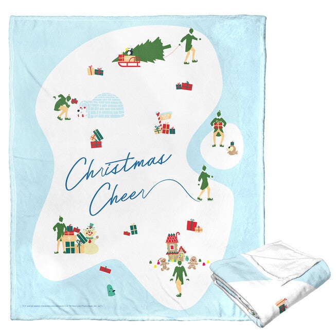 Wb Elf Christmas Cheer Silk Touch Throw Blanket, O, hi-res image number null