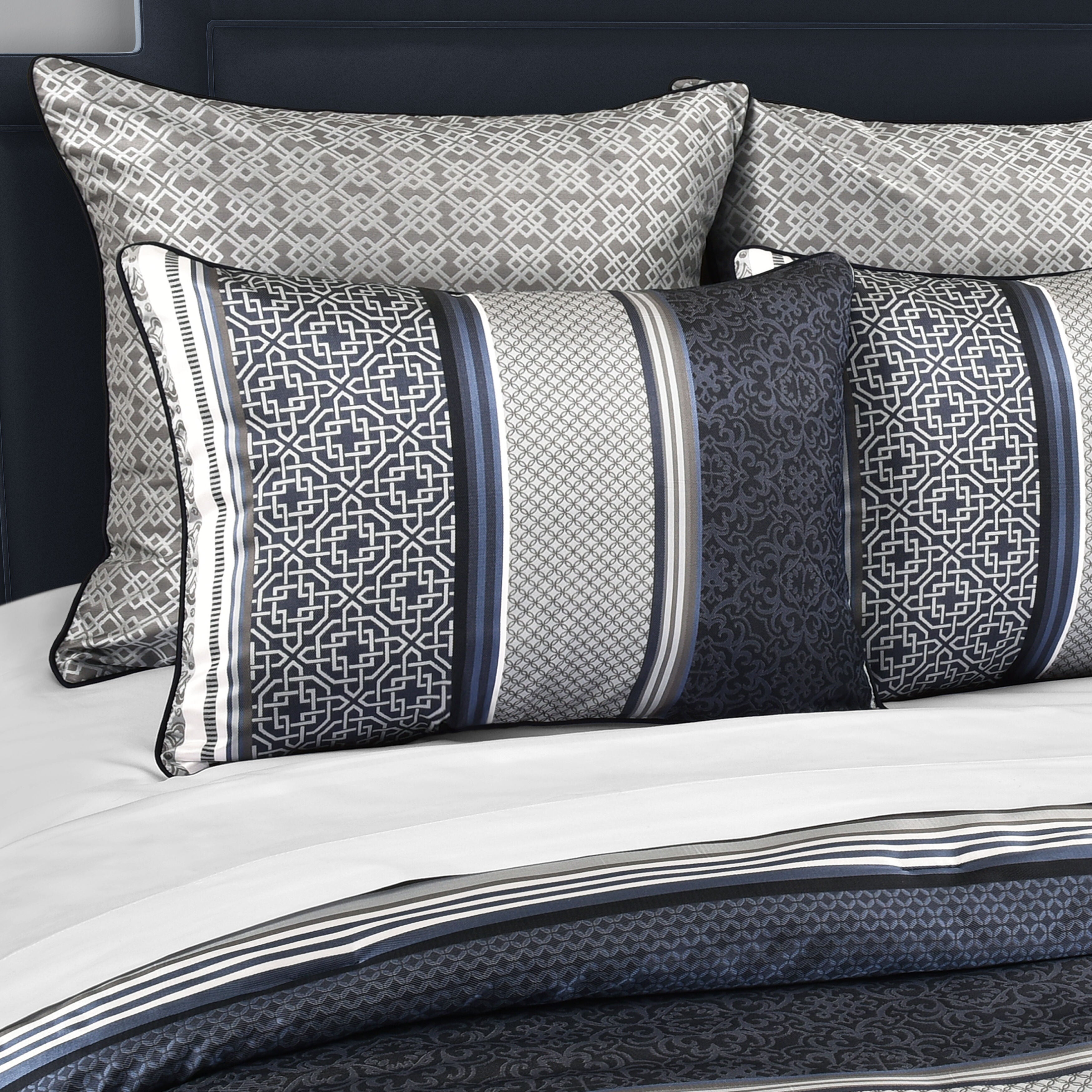 CARLISLE COMFORTER SET, INDIGO, alternate image number 2
