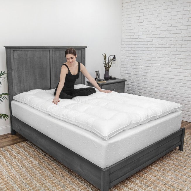 SensorPEDIC MemoryLOFT Classic 2.5-Inch Memory Foam and Fiber Mattress Topper, , alternate image number null