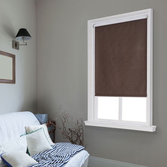 Cut-to-Width Spring Vinyl Roller Shade, CHOCOLATE, hi-res image number null