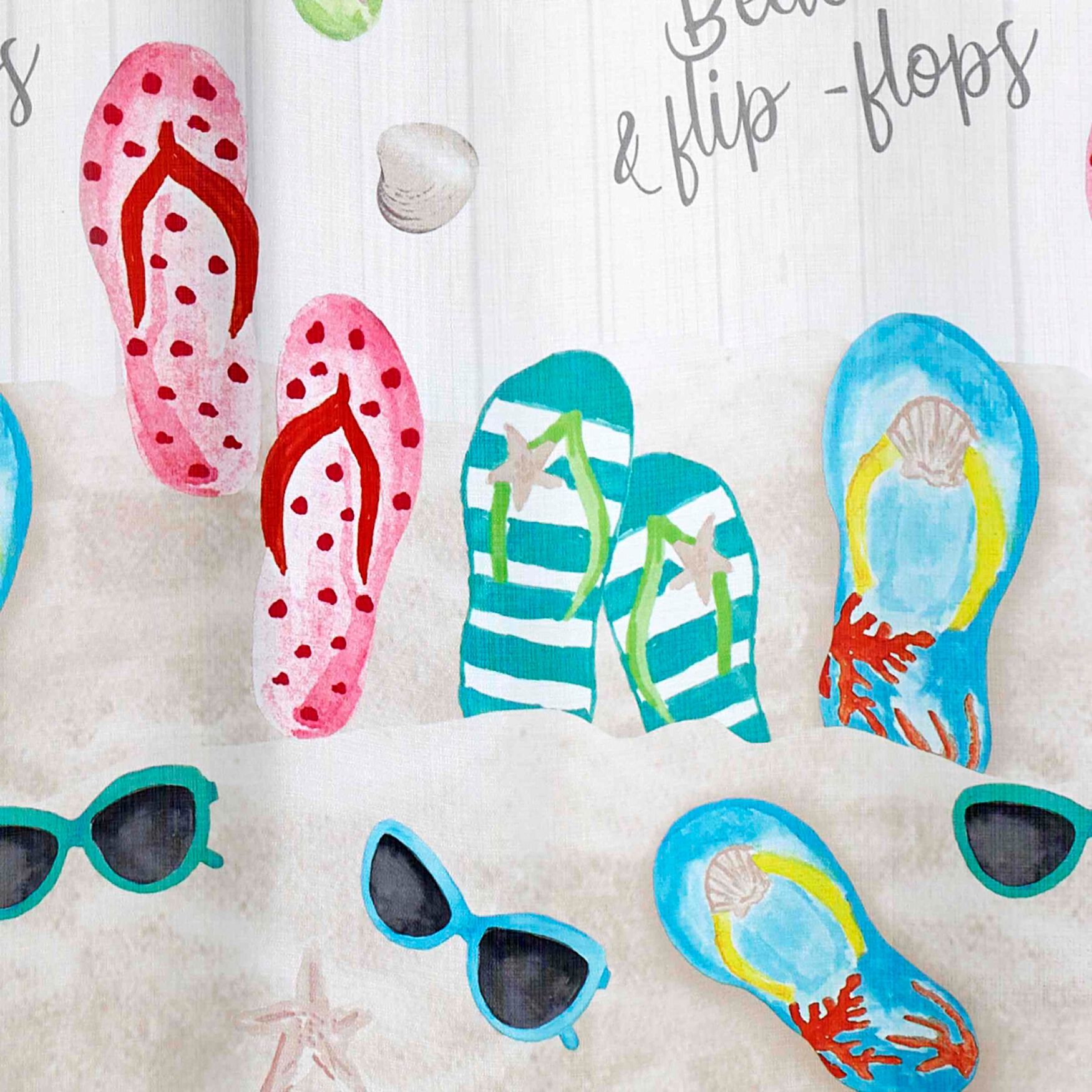 Novelty Shower Curtain, BEACH MODE, alternate image number 3