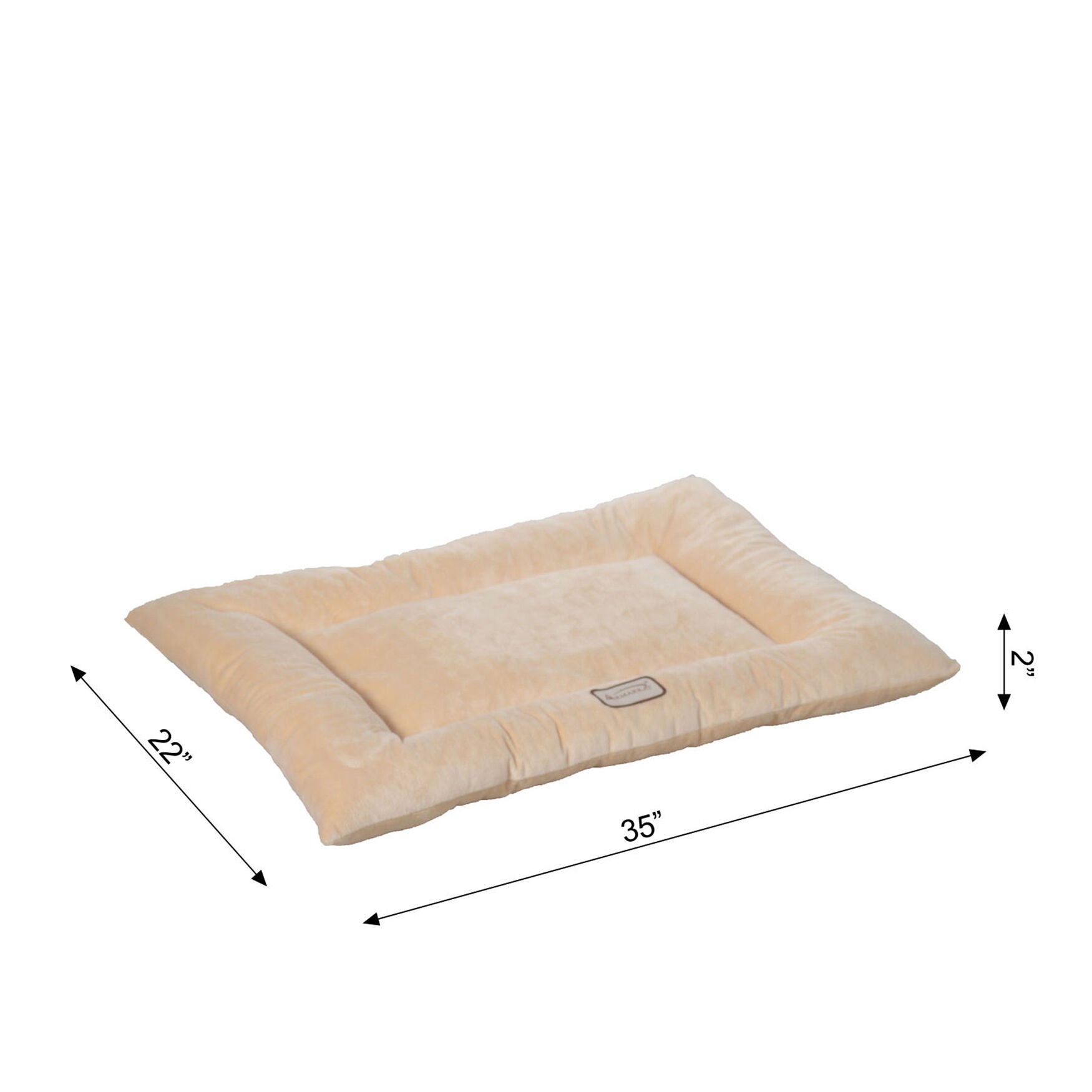 Large Pet Bed Mat , Dog Crate Soft Pad With Poly Fill Cushion, , on-hover image number 1