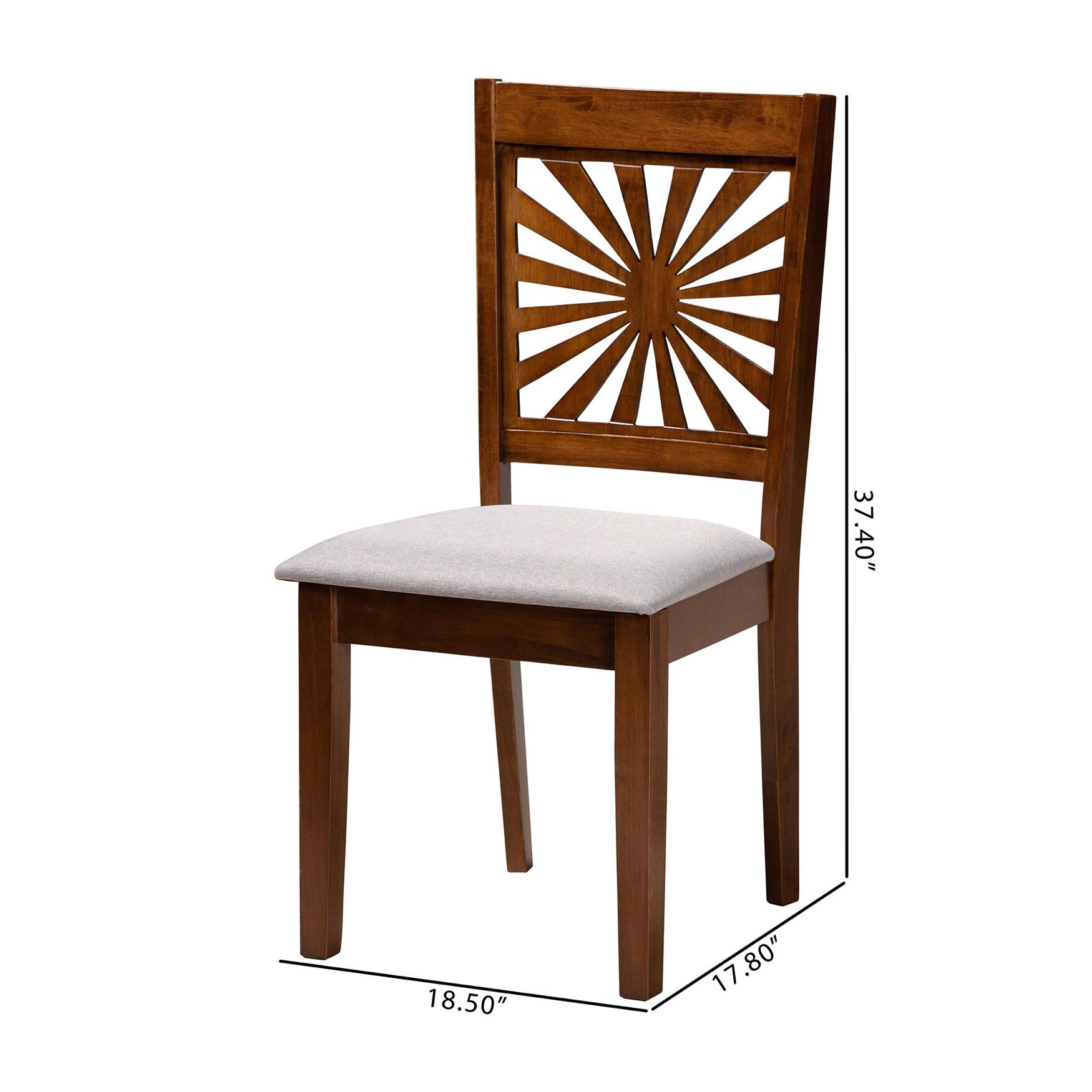 Olympia Modern Beige Fabric And Espresso Brown Finished Wood Dining Chair, , alternate image number 21