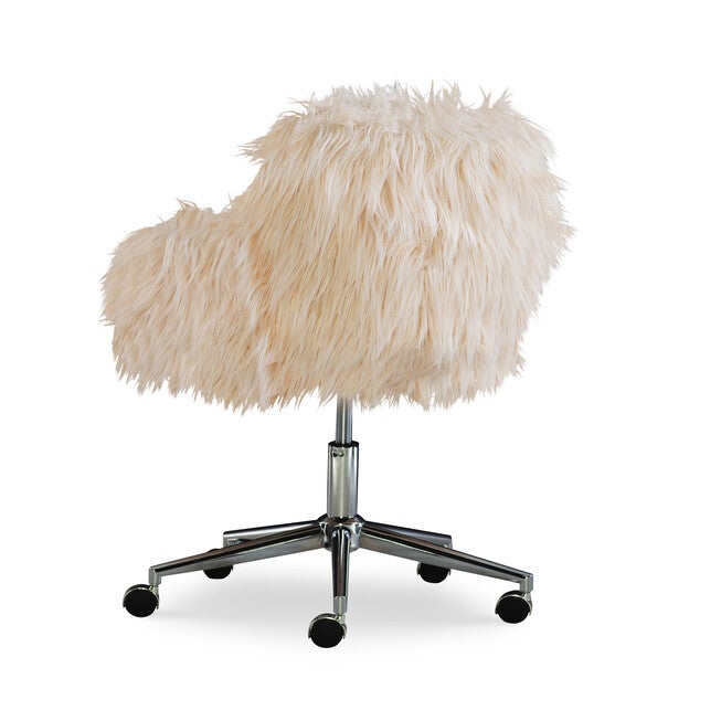 Dawson Faux Fur Barrell Office Chair Pnk, , on-hover image number 1