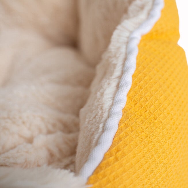 Gold Waffle and White Cat Dog Bed, , alternate image number null