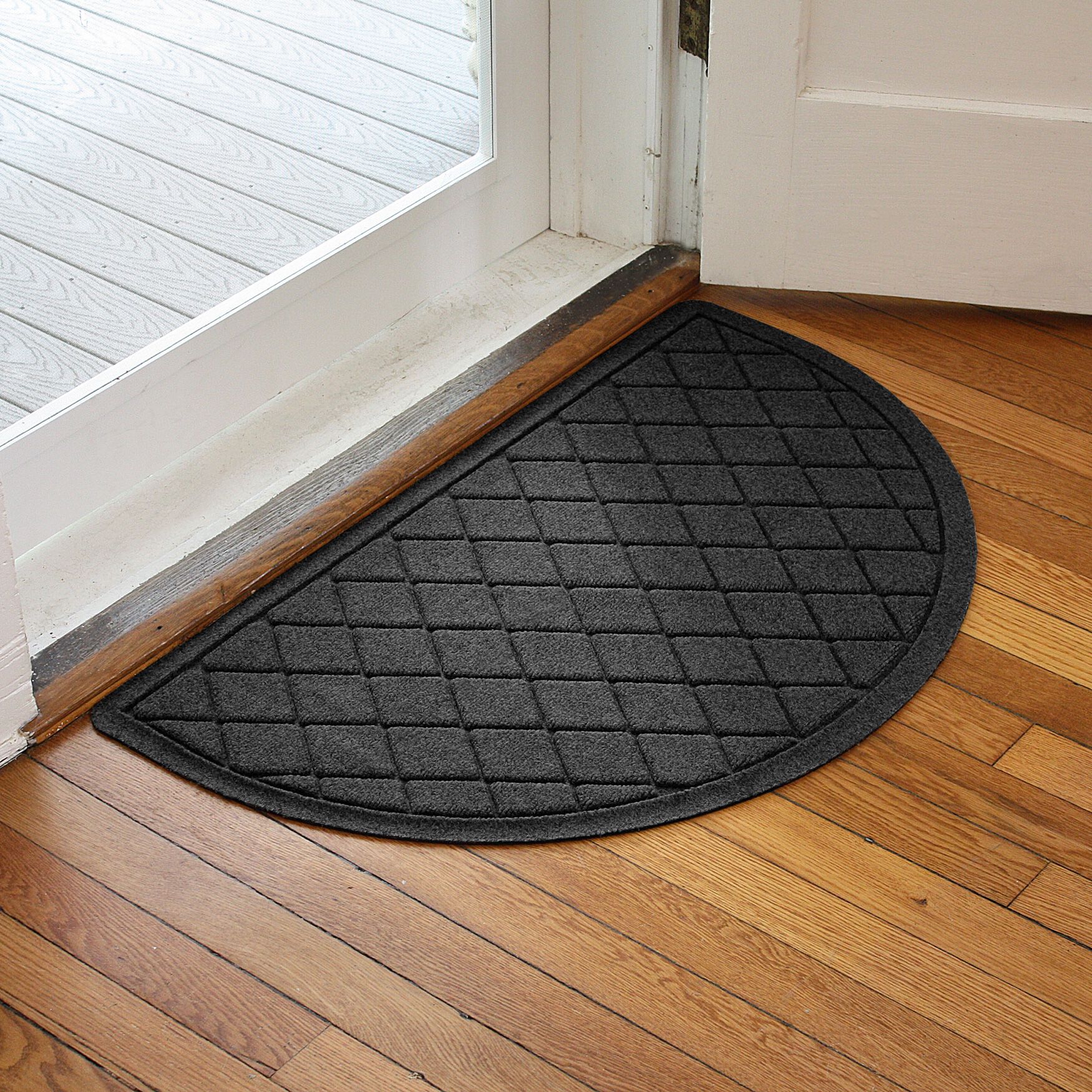 WaterHog Argyle Half Oval Door Mat 24"x39" OneStopPlus