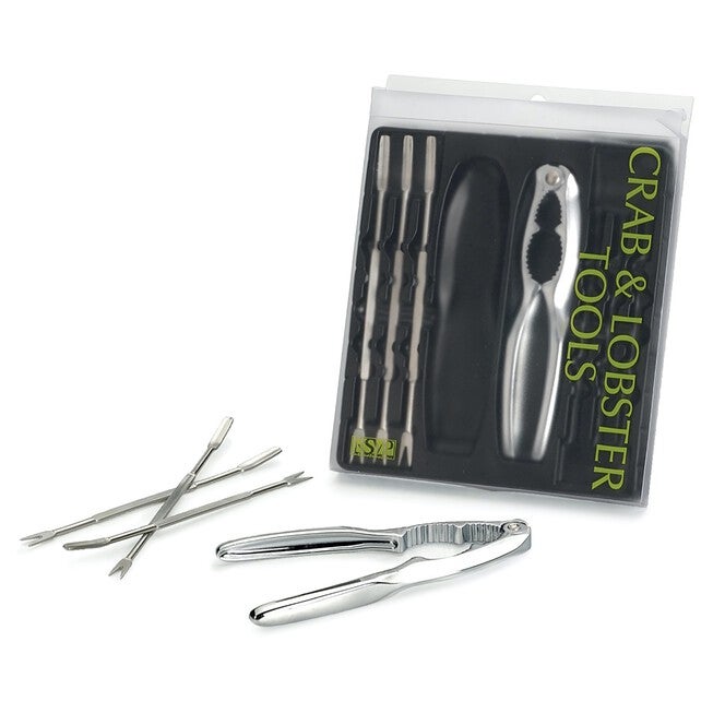 Seafood 8pc Stainless Steel Tool Set, GRAY, hi-res image number 0