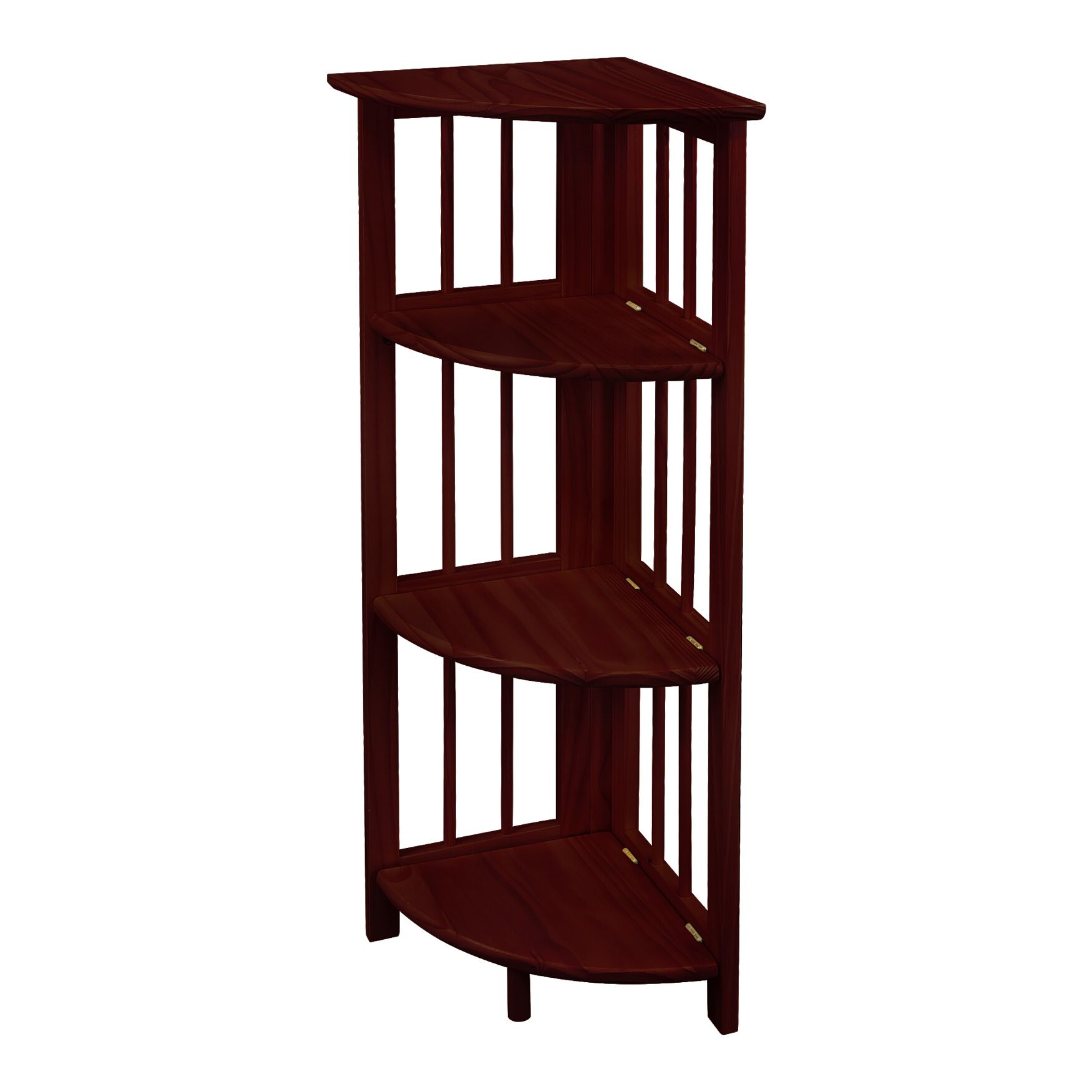 4-Shelf Corner Folding Bookcase - Truffle Brown, , alternate image number 4