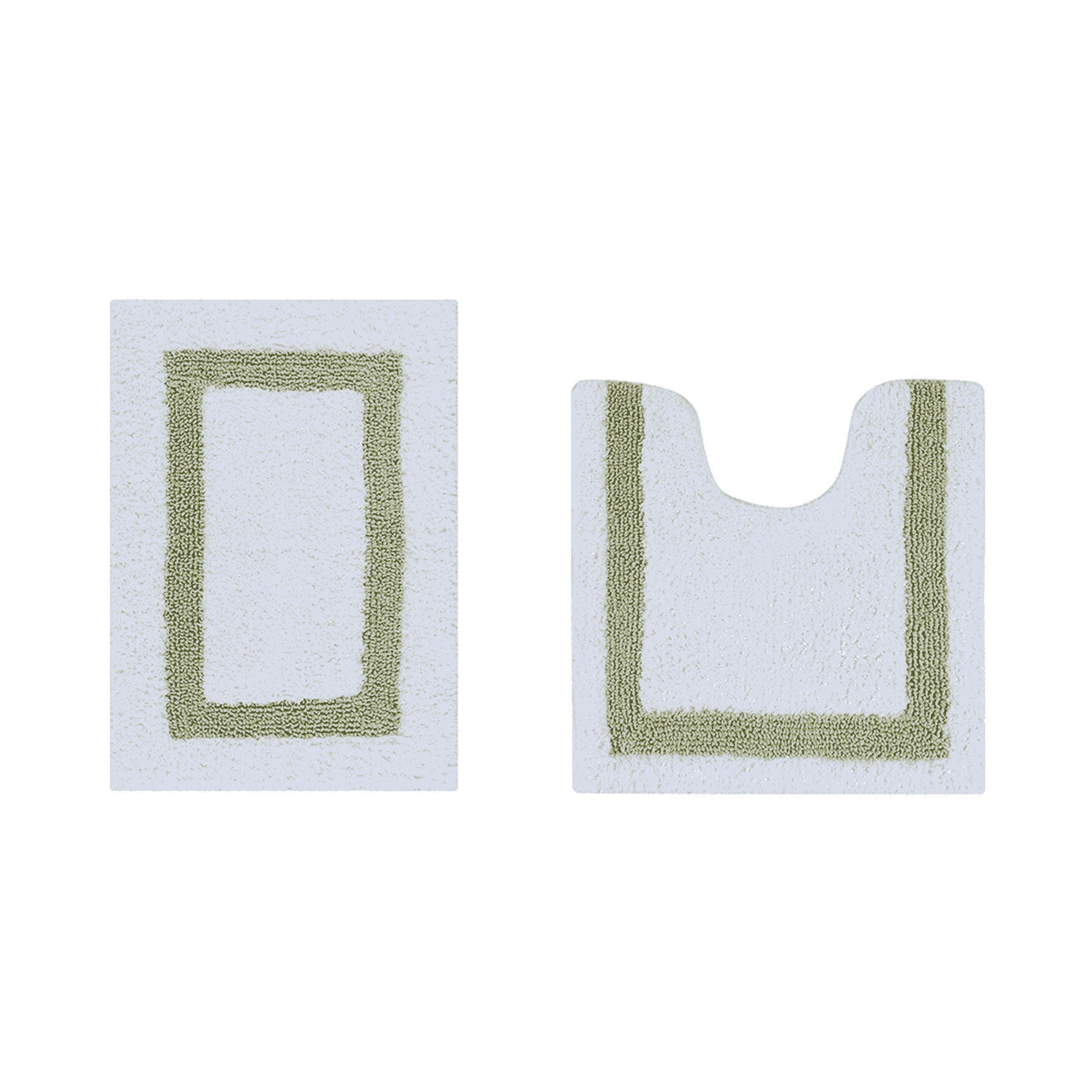 Hotel Collection 100% Cotton 2 Piece (17 inches X 24 inches | 20 inches X 20 inches) Bath Rug Set, WHITE SAGE, hi-res image number 0