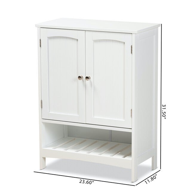 Jaela Wood 2-Door Bathroom Storage Cabinet Furniture, , alternate image number null