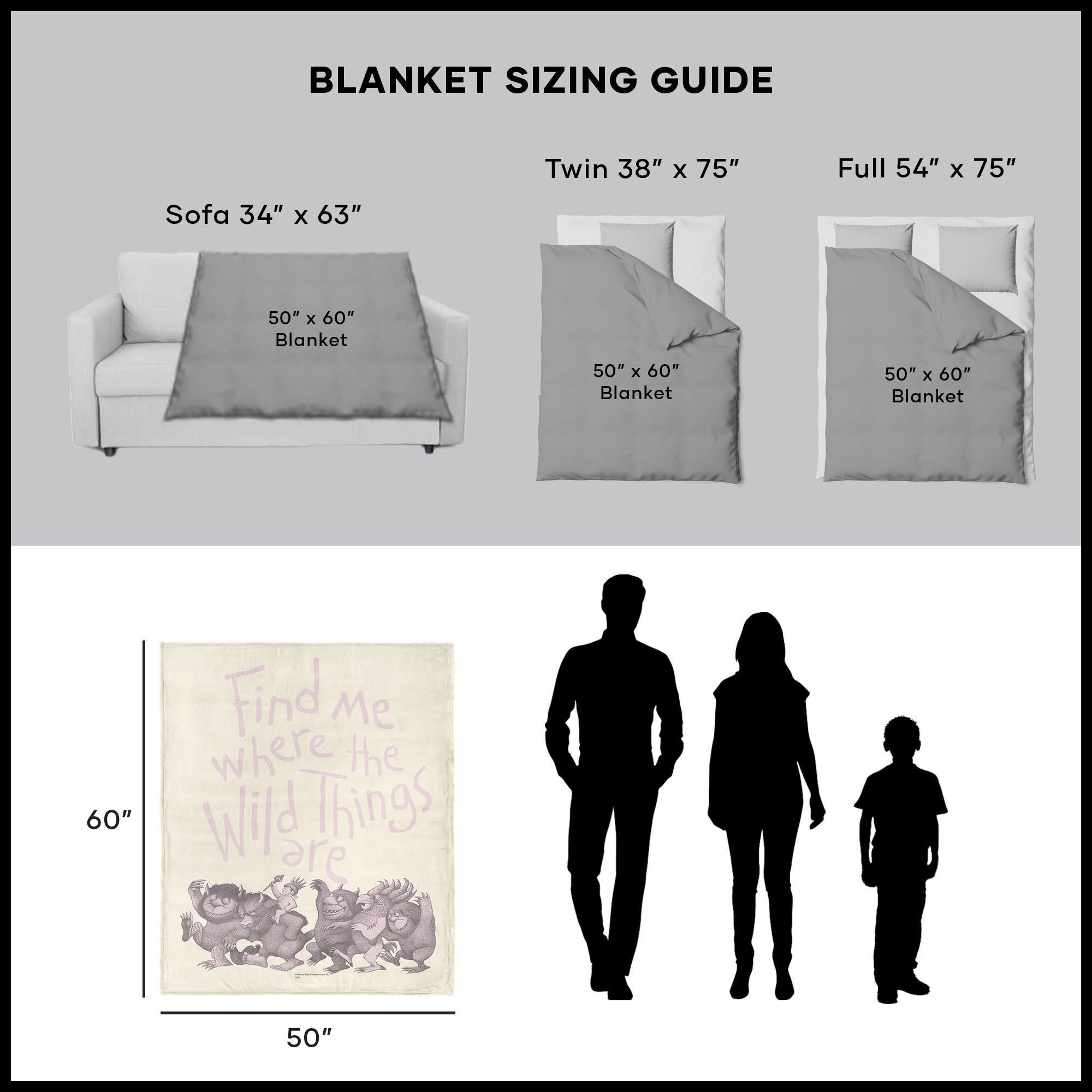 Warner Bros. Where the Wild Things Are Find Me Pink Silk Touch Throw Blanket 50x60 Inches, WILD THINGS, alternate image number 5