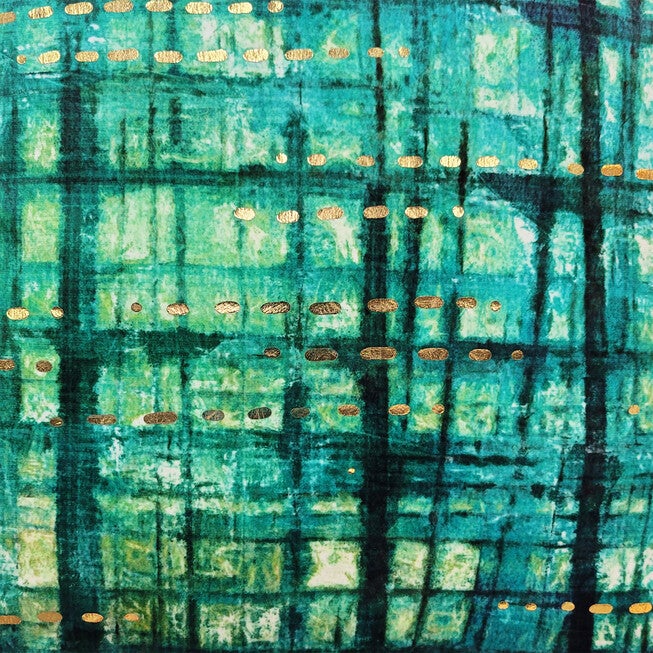 Edie@Home Velvet Rainforest Metallic Decorative Pillow Dec Pillow, , alternate image number 4