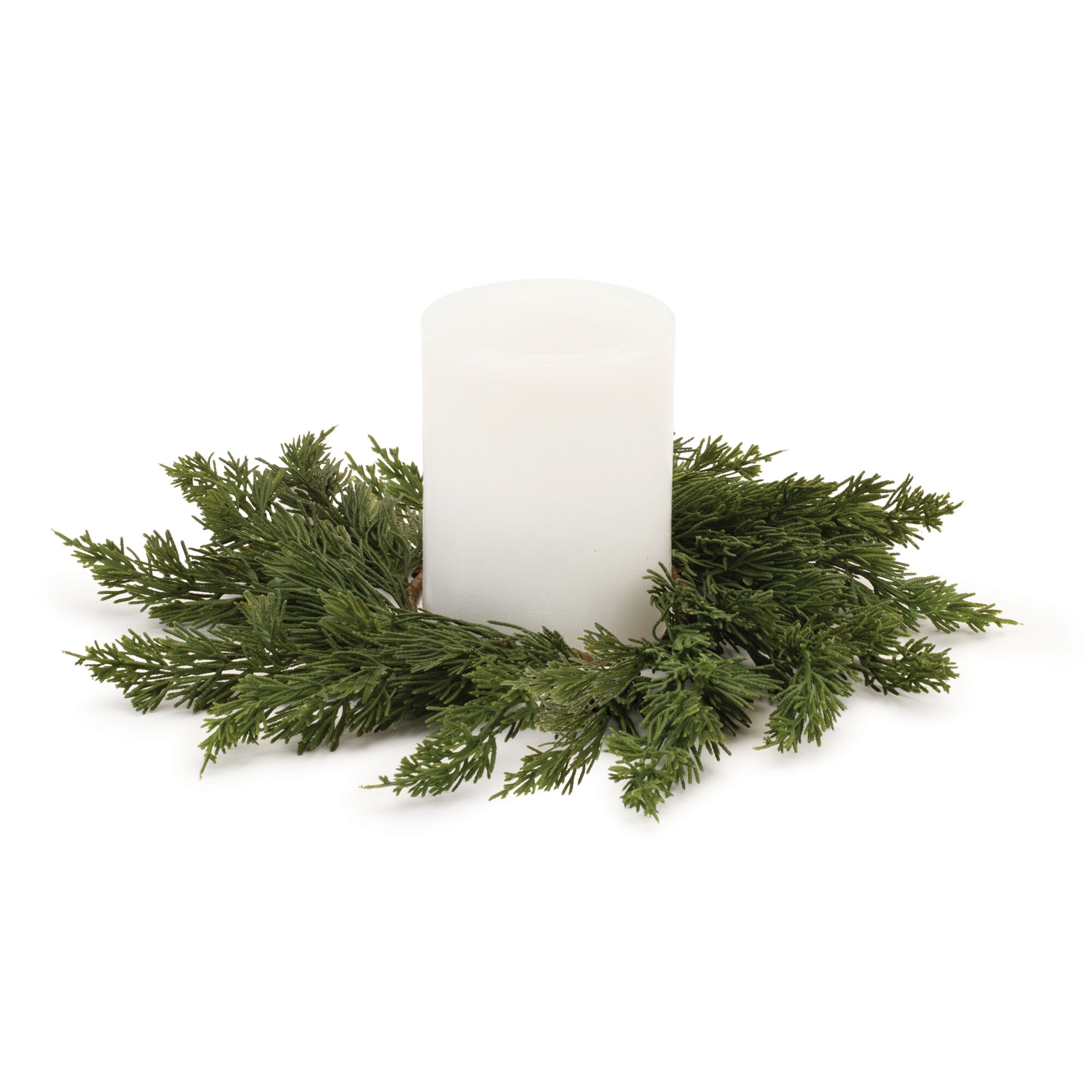 Pine Candle Ring (Set of 2), GREEN, hi-res image number 0