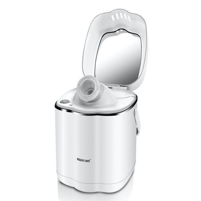Hot Mist Nano Facial Steamer, WHITE, hi-res image number 0
