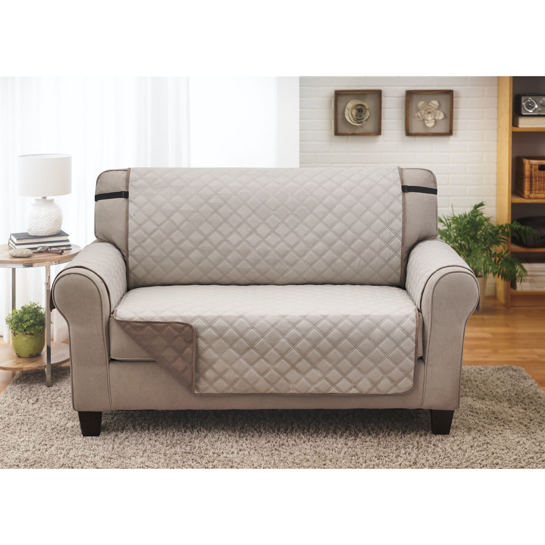 Solid Reversible Quilted Love Seat Furniture Protector, , alternate image number 7