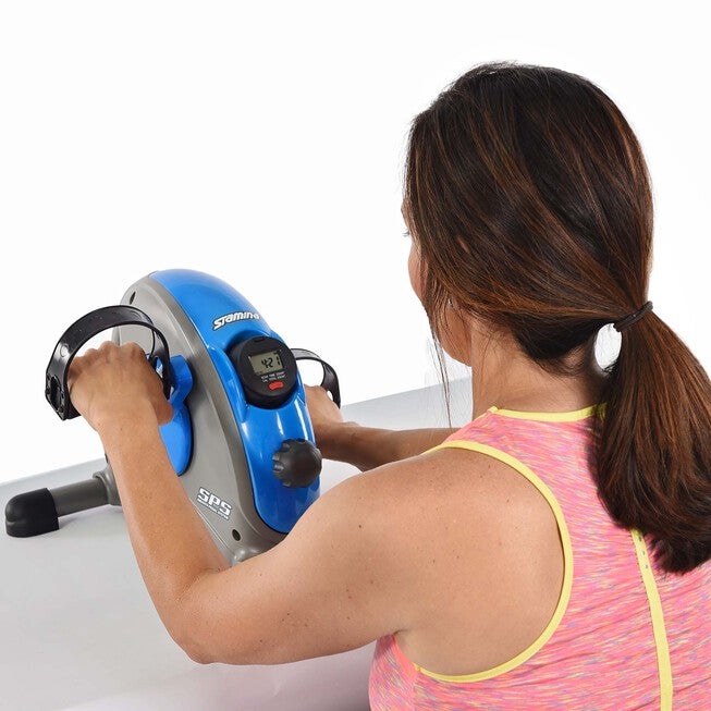 Mini Exercise Bike, Blue Home Fitness Equipment, , alternate image number 2