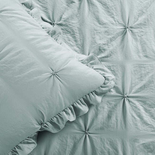 Ravello Pintuck Ruffle Skirt Bedspread 3 Pc Set, , alternate image number null