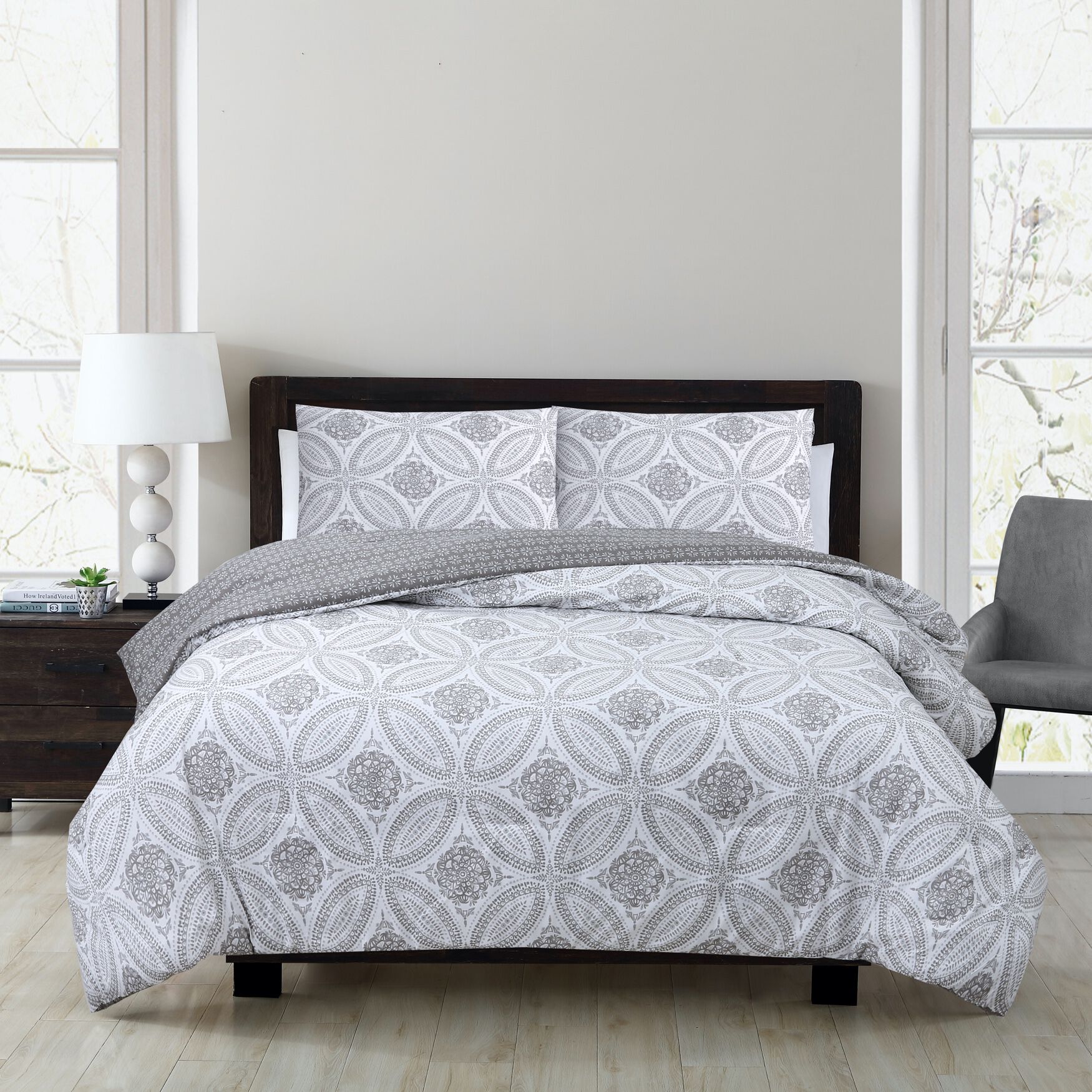 Kenna Comforter Set, GRAY, hi-res image number 0
