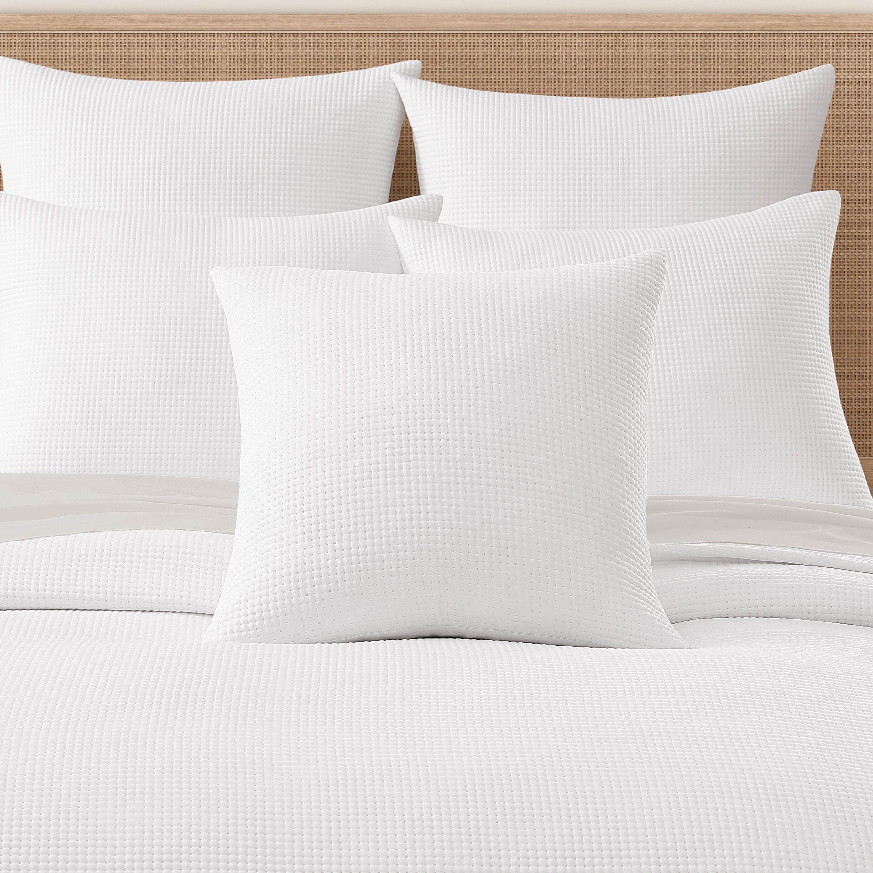 Stillwater 20 inches Square Quilted Decorative Throw Pillow, WHITE, hi-res image number 0