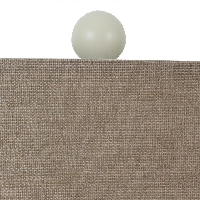 1 Set Distressed Cream Resin Table Lamp Tan Linen Hardback , , alternate image number null