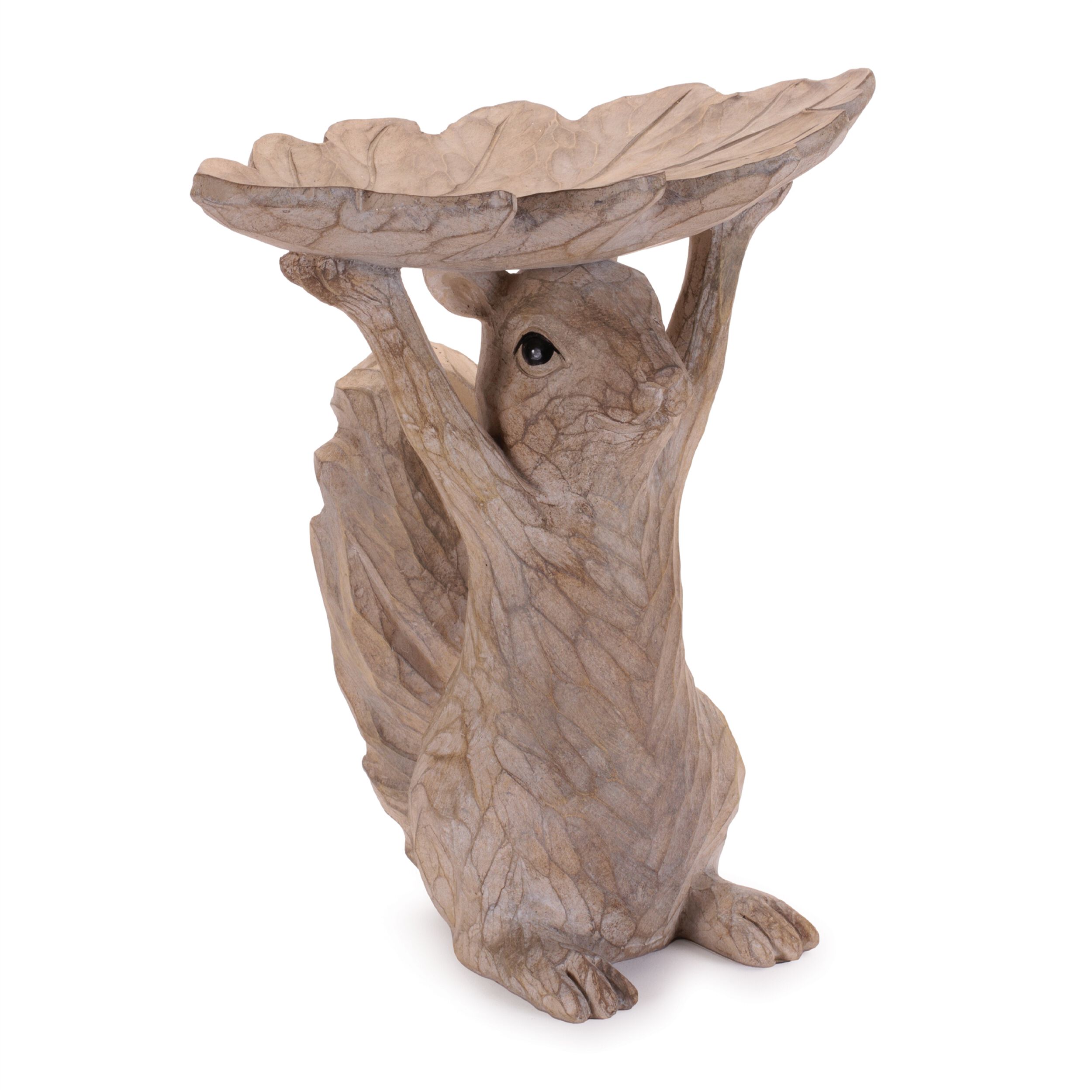 Woodland Squirrel Resin Bird Feeder Set (Set of 2), BEIGE, alternate image number 3