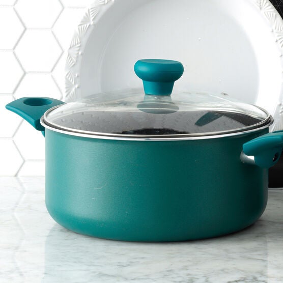 5 Quart Non Stick Aluminum Dutch Oven With Lid, SEA GREEN, hi-res image number null