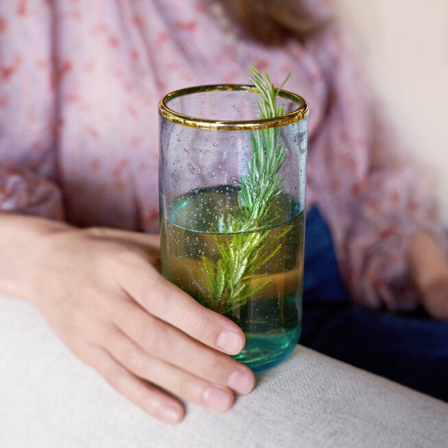 Aqua Bubble Glass Tumbler Set, , alternate image number 2