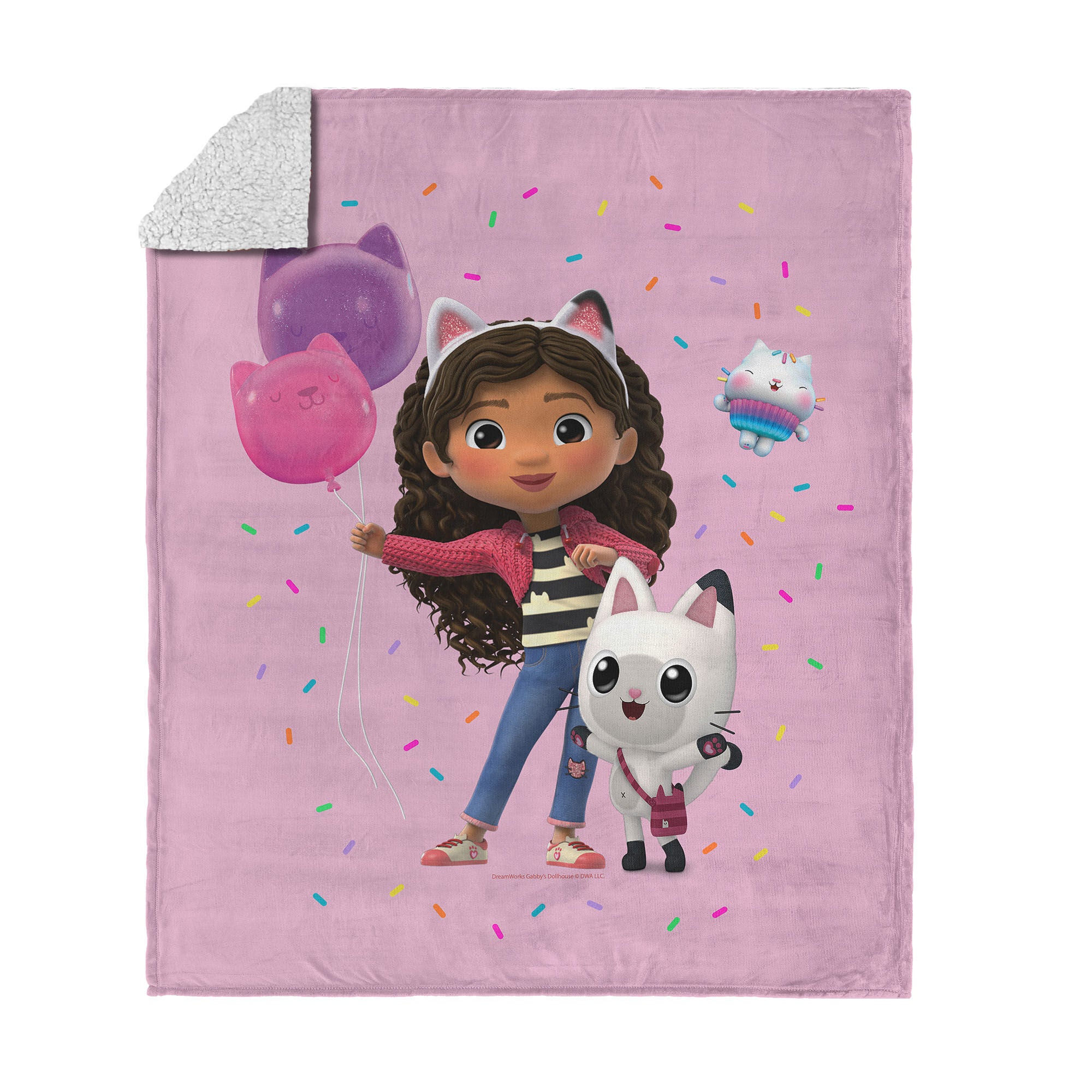 Gonzaga Bulldogs NCAA Bevel Silk Touch Sherpa Throw Blanket 50x60 inches, PINK PARTY, hi-res image number 0