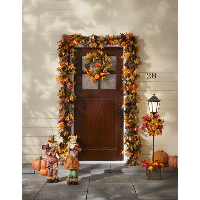 9' Harvest Wheat Garland, , on-hover image number null