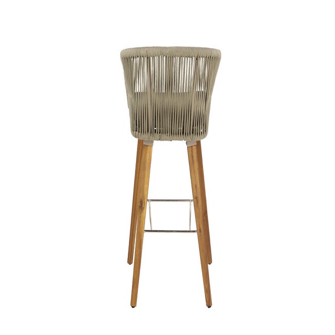 Grey Wood Modern Bar Stool, , on-hover image number 1
