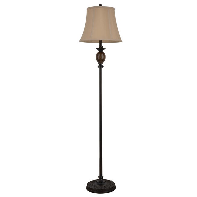 61 inches Bronze and Marble Floor Lamp, BRONZE, hi-res image number null