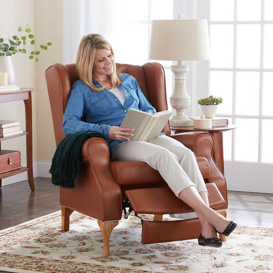 400 lbs. Weight Capacity Queen Ann Recliner, , alternate image number null