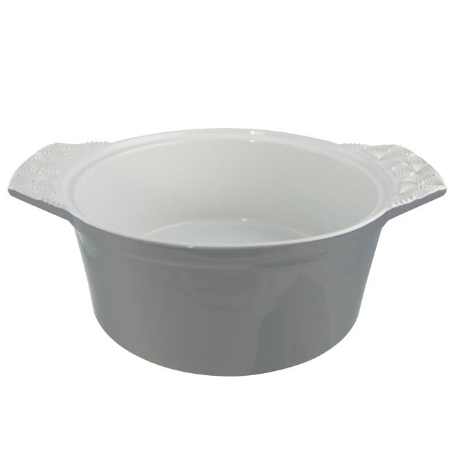2 Quart Stoneware Round Casserole With Lid, , alternate image number null
