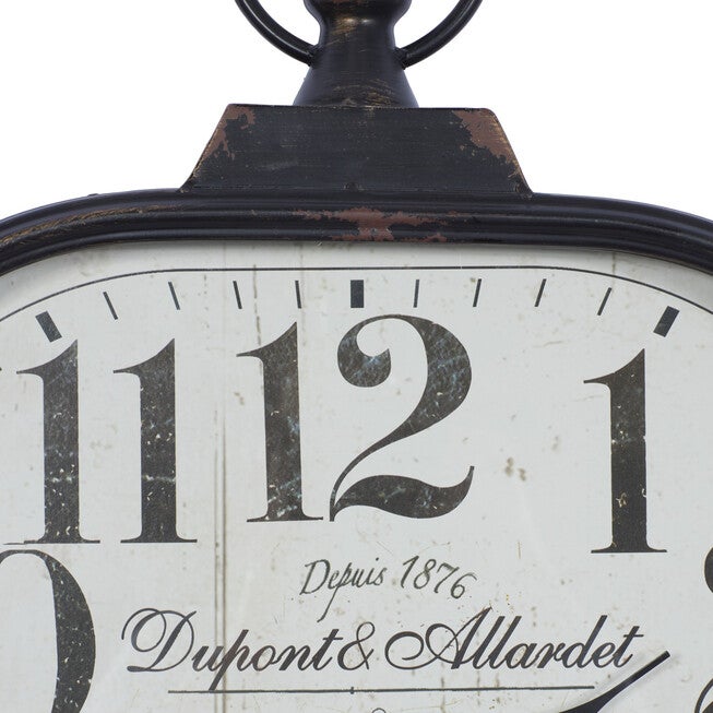 Black Vintage Metal Wall Clock, , alternate image number null