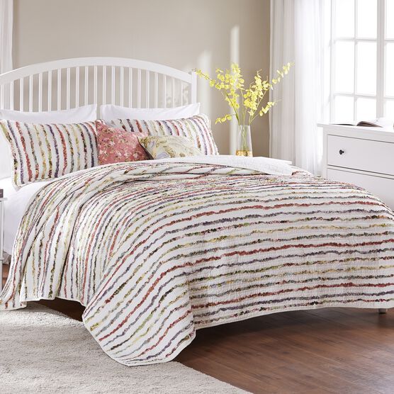 Bella Ruffle Quilt And Decorative Pillow Set, , alternate image number null