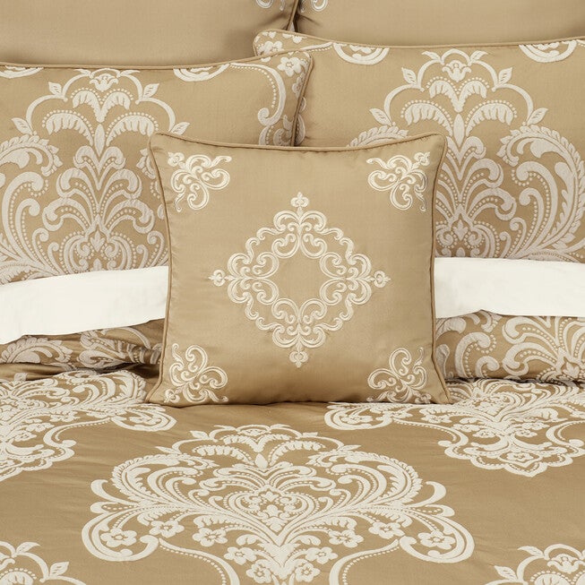 Potenza 18 Inch Square Decorative Throw Pillow, GOLD, alternate image number 1