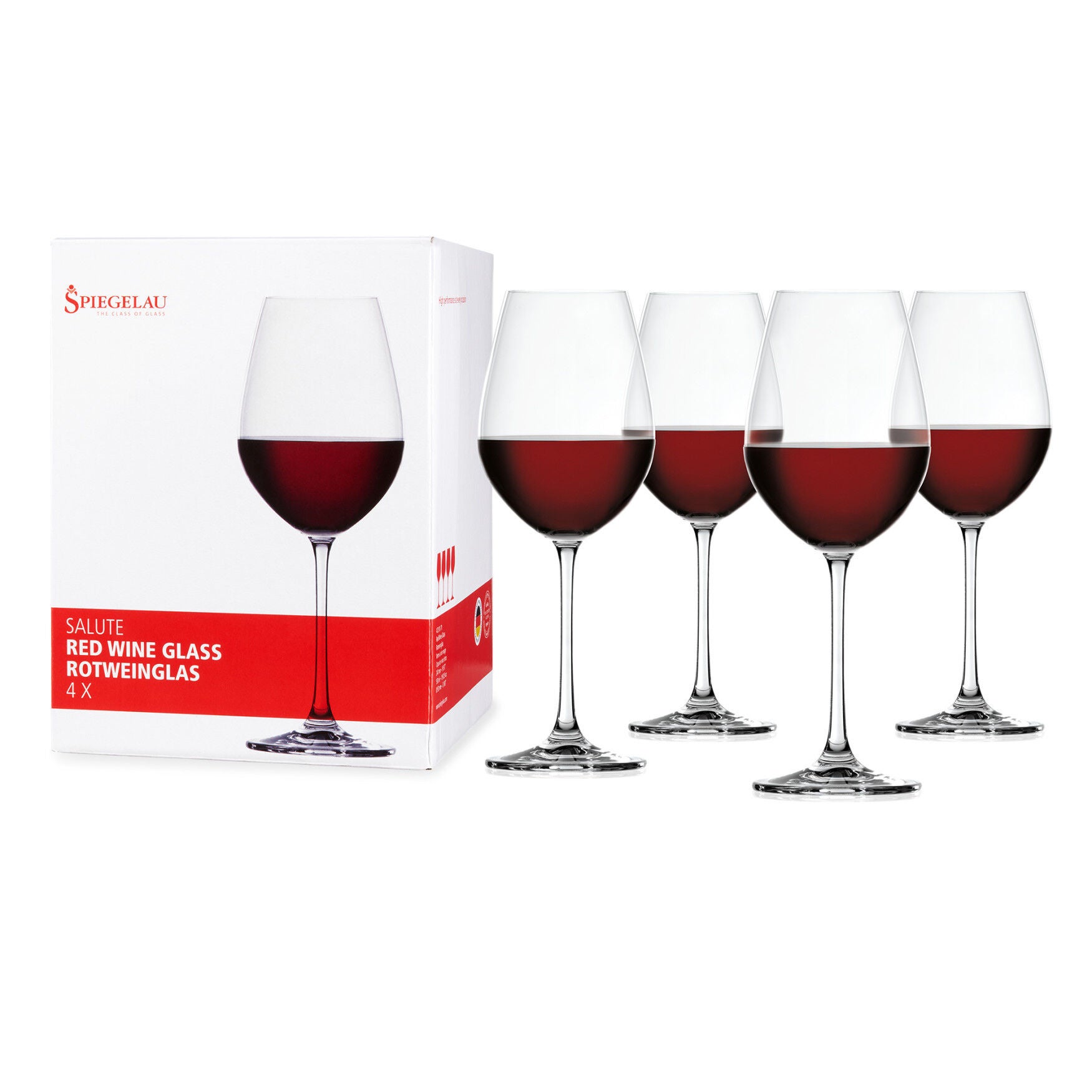 Salute 19.4 Oz Red Wine Glass (Set Of 4), CLEAR, hi-res image number 0