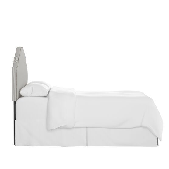 Stripe Nail Button Notched Headboard, , alternate image number null