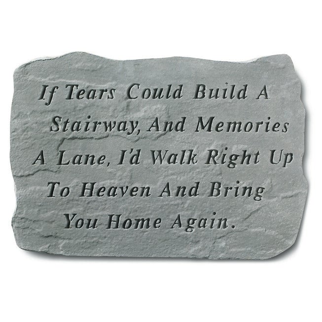 If Tears Could Build A Stairway Garden Memorial Accent Stone, GREY, hi-res image number 0