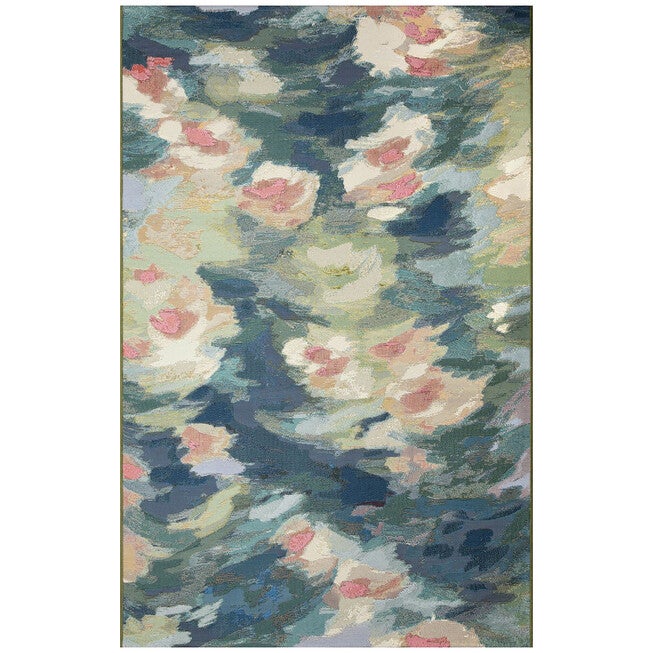 Multi Watercolor Rug Marina Watercolor Pond Indoor/Outdoor Area Rug Multi | OneStopPlus