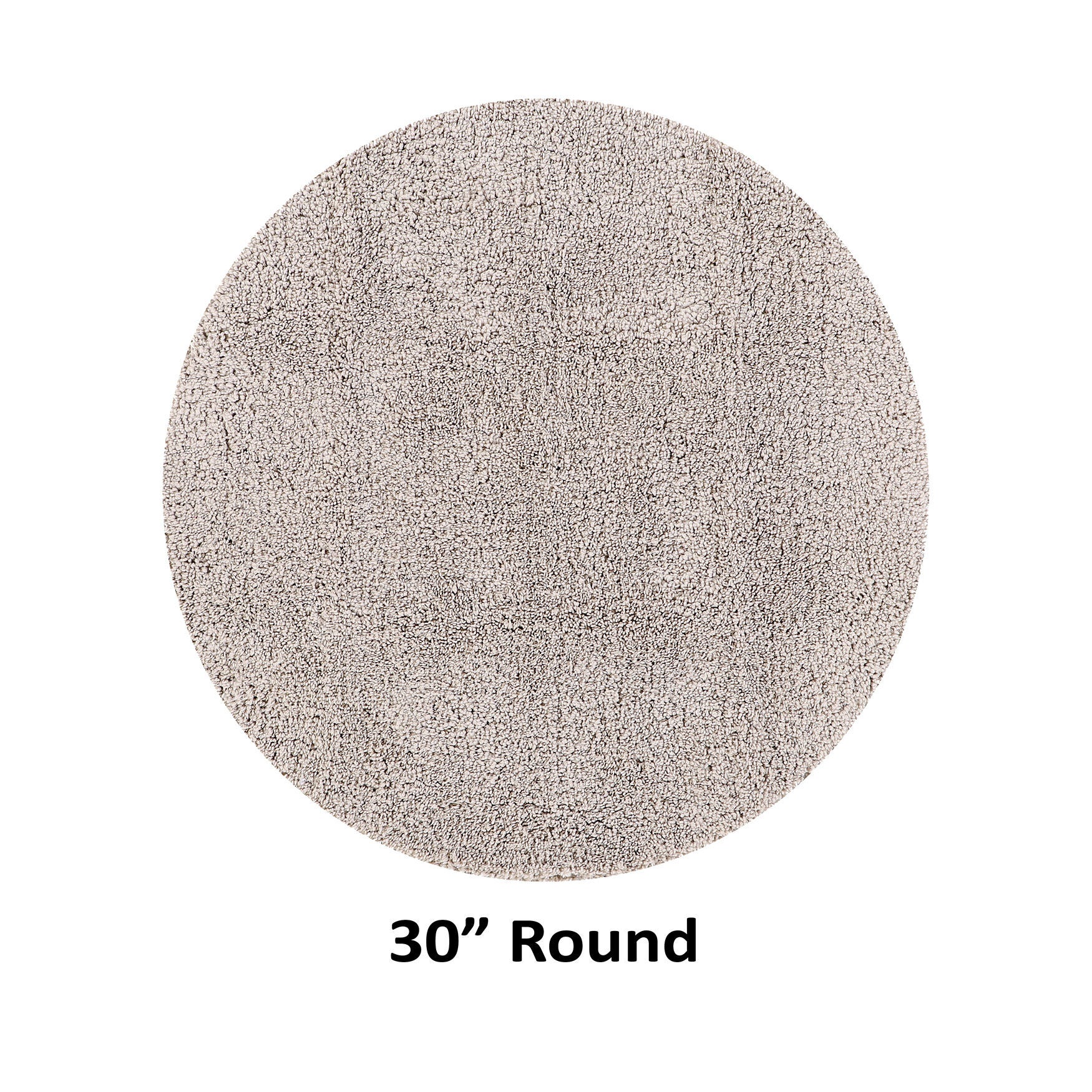 Micro Plush Collection 100% Polyester 30 inches Round Bath Rug, , on-hover image number 1