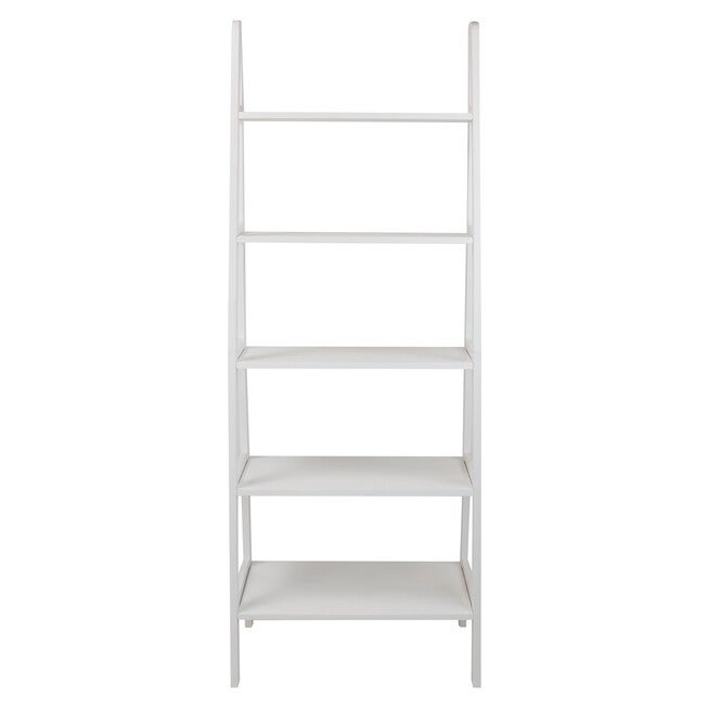 5-Shelf Ladder Bookcase-White, , alternate image number null