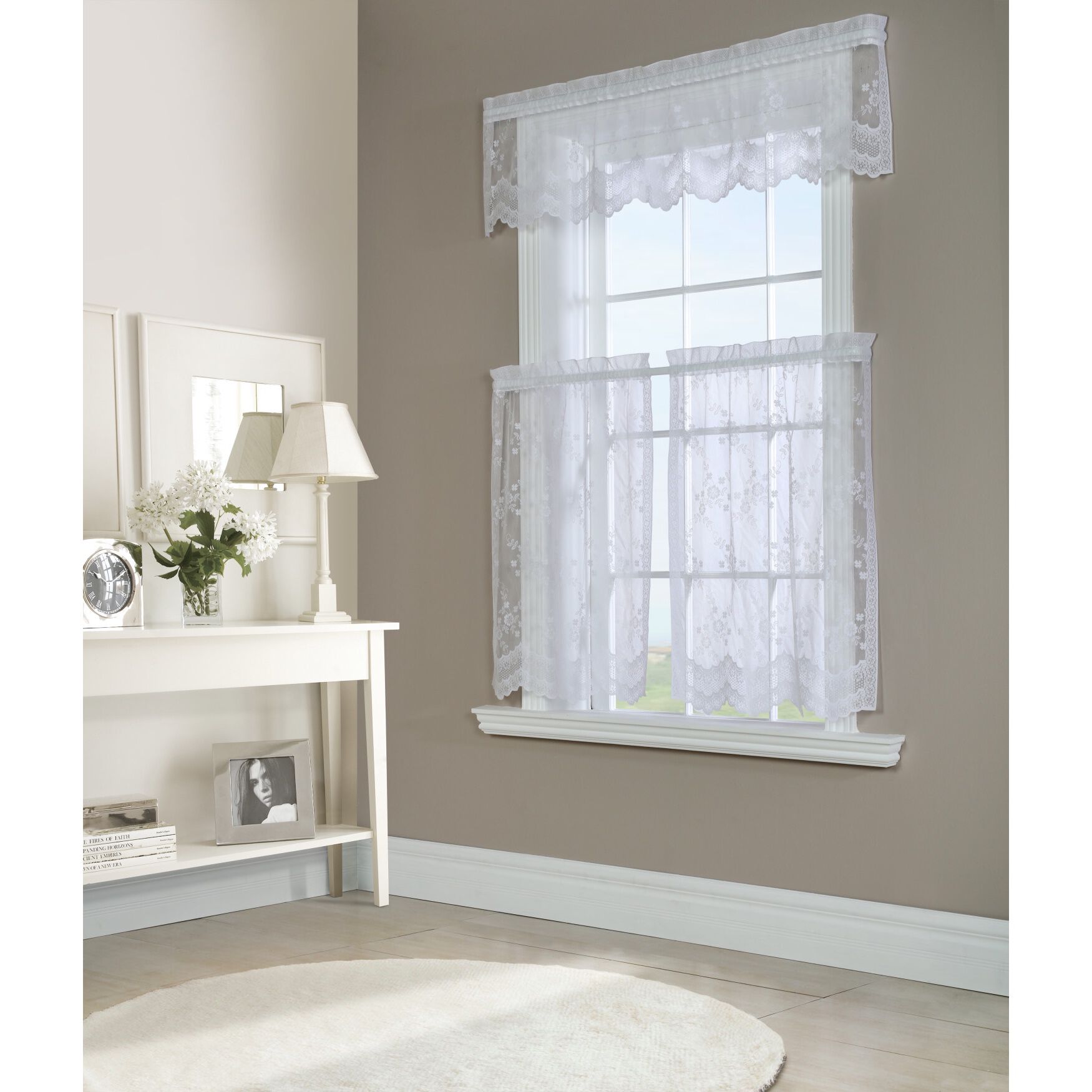 Mona Lisa Sheer Rod Pocket Curtain Tiers, , alternate image number 9