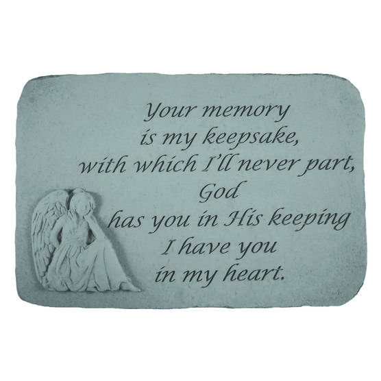Your Memory Is My Keepsake Garden Memorial Accent Stone, GREY, hi-res image number null