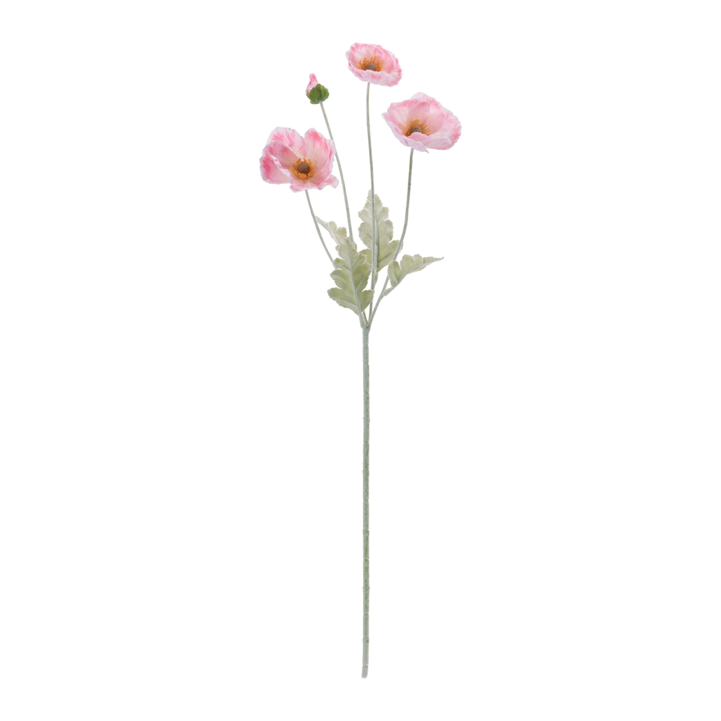 Poppy Floral Spray Set of 6, PINK GREEN, alternate image number 1