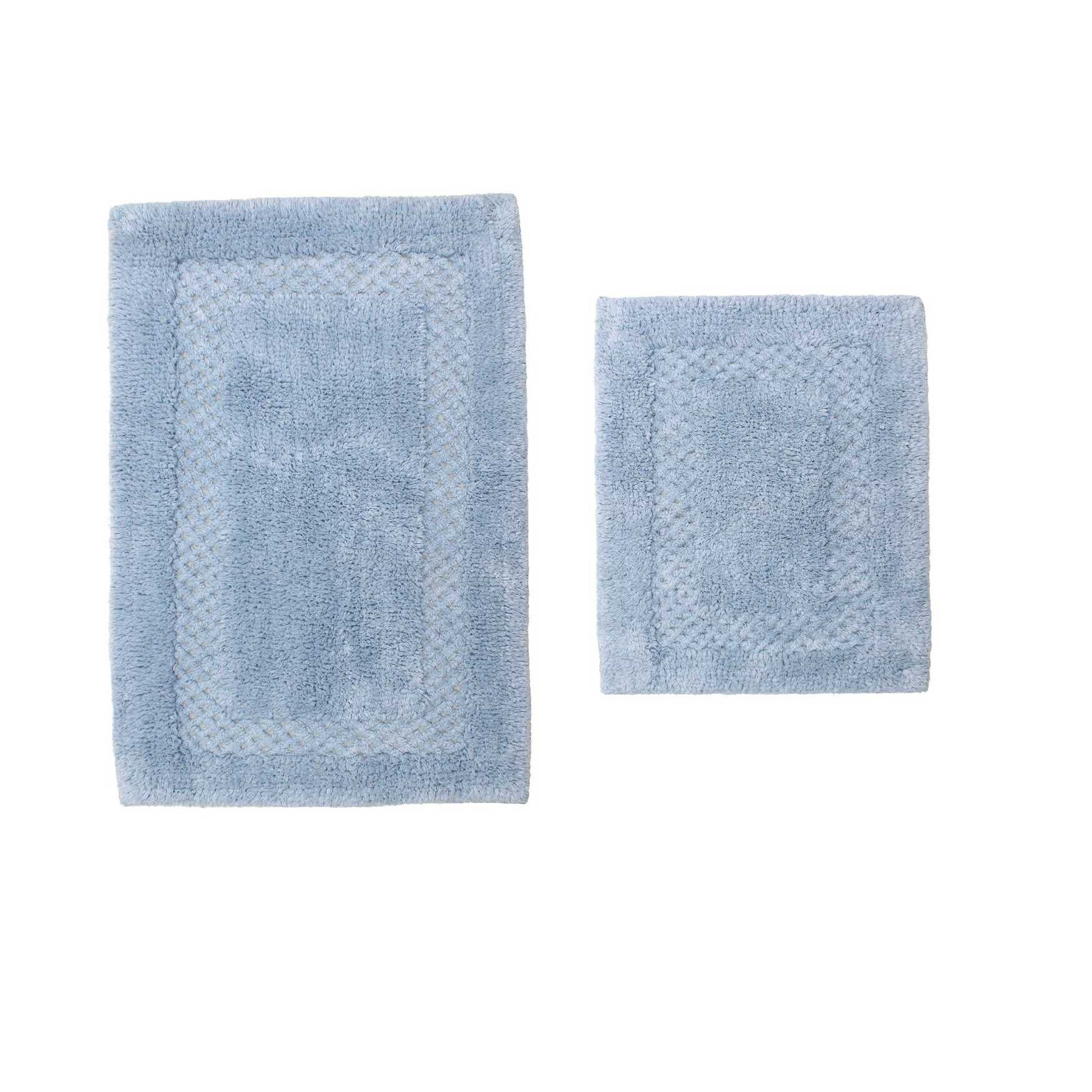 Classy Bathmat 2 Piece Bath Rug Collection, BLUE, hi-res image number 0