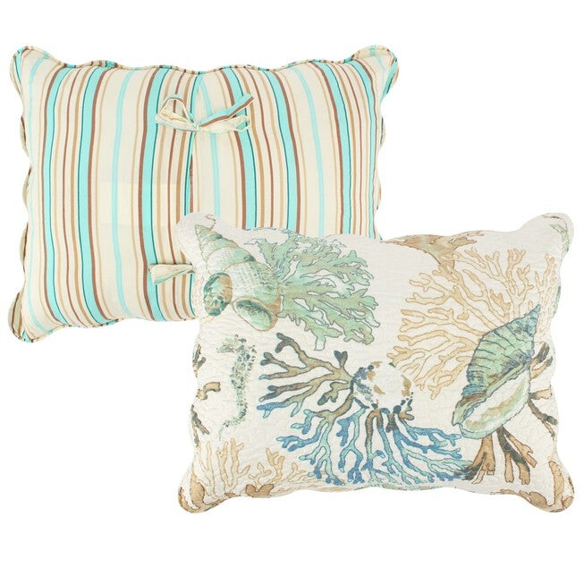 Atlantis Finely Stitched Quilt Set with Decorative Pillows, JADE, alternate image number 3