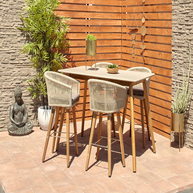 Grey Wood Modern Bar Stool, , alternate image number 10