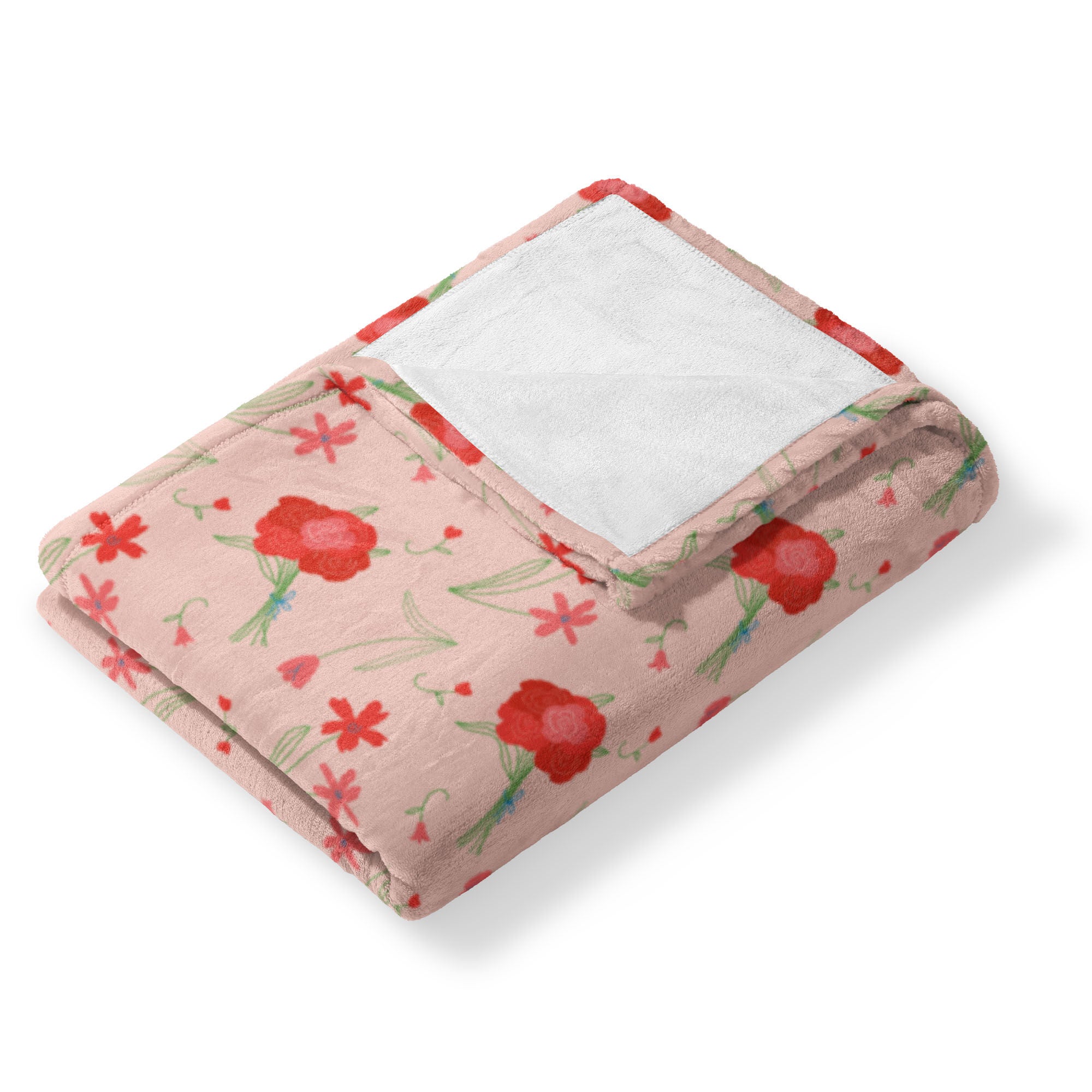 Valentine's Day Flowers Silk Touch Throw Blanket 50x60 Inches, FLOWER THROW, alternate image number 3